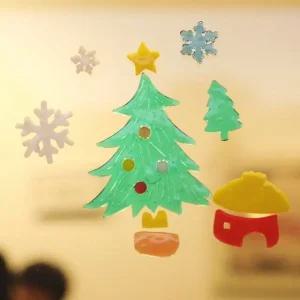 고품질 큐티 젤리스티커 세트 (트리) 유리장식 윈도우장식 파티장식 (WCF2666)