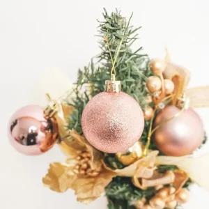 고품질 크리스마스 트리장식볼 오너먼트 5cm 16입 로즈골드 (WCF272F)