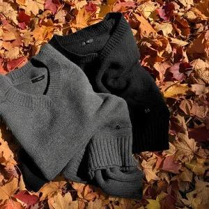 핫핑 [허리잘록핏/도톰폭닥] 아클리 브이넥 팬던트 긴팔니트