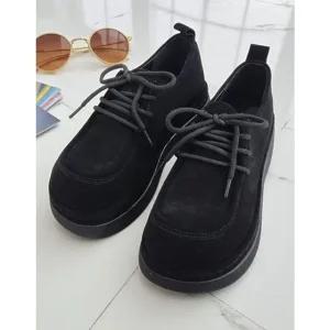 [갤러리아] [센터시티] 고세 통굽 와이드핏 스웨이드 왈라비 로퍼 OZP5F049 블랙