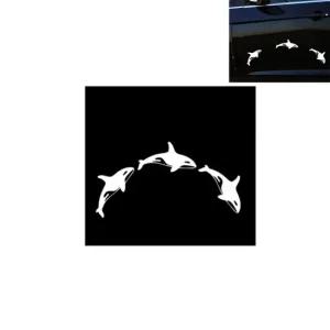 차량 스티커 범고래 화이트 튜닝 장식 외부 자동차 튜닝 장식 외부 흠집가림.포인트