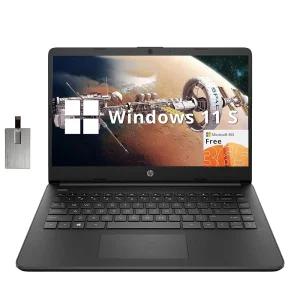 HP Stream 14인치 HD BrightView 노트북 인텔 셀러론 N4120 8GB RAM 256GB 스토리지 (128GB eMMC + 128GB U