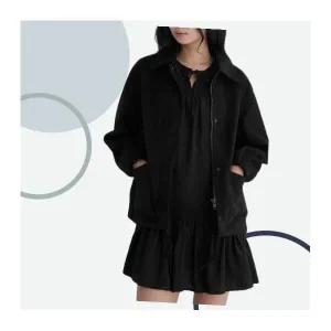 [국내매장정품] 에잇세컨즈 8SECONDS 오버핏 스웨이드 자켓 재킷 블랙 35593ZLY45 130959