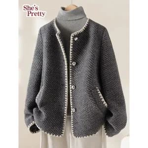 [하프클럽/쉬즈프리티]저스트울트위드숏코트_여성자켓코트