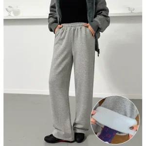 [국내생산] 시그니처 융기모 와이드 팬츠 3color 3단계사이즈 겨울 베이직 트레이닝 일자 바지