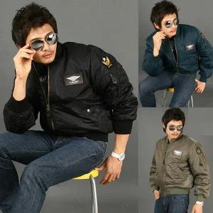 남자 겨울 항공점퍼 미군 항공잠바 MA-1 블루종 방한점퍼 방한복 작업복 빅사이즈