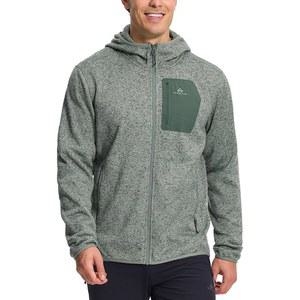 파이오니어 캠프 남성용 풀 지퍼 플리스 재킷 후드 가슴 포켓 겨울 따뜻한 경량 아웃웨어 코트 하이킹 스키