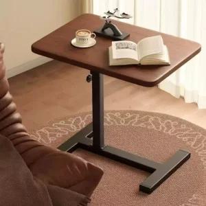 유압식 테이블 노트북 쇼파 높이조절 보조 월넛