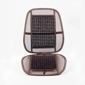 7day 원목 통풍 자동차 등받이 시트(다크브라운)여름 카시트 메쉬 좌석 방석세트 망사 매트 차량 차량용