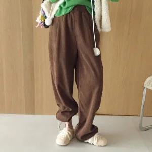 폴 하이웨스트 핀턱 포켓 코듀로이 스트링 조거 와이드 투웨이 밴딩 가을팬츠 (4color)