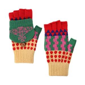 (W) 비비안 웨스트우드 플래그 후드 글러브 그린 Vivienne Westwood Flags Hooded Gloves Green