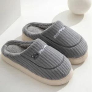 (민스토어) 포근한 겨울 털실내화 방한 거실화 사무실 슬리퍼