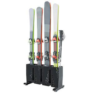 차고용 TOCRETOARE 스키 보관 랙, 4쌍의 헤비 듀티 스틸 프리스탠딩 정리함, 가정용 및 차고 보관용 실내 홀더