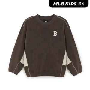 [MLB키즈 공식]25FW 아웃도어 모노그램 플리스 맨투맨 BOS (Brown)7AMTM0856-43BRS