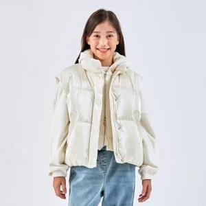 USALL 유 HC29 여아 글로시 조끼 주니어 여아 글로시 크롭 조끼  ULVW24W51