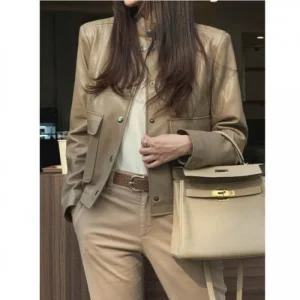 인조가죽자켓 여성가죽자켓 크롭자켓 쥬디제이 (49Ooh)