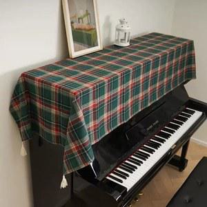 피아노 덮개 체크 먼지 명문 베 벨벳 싱글 스툴세트 148 155cm 스툴 자수