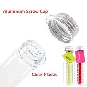 10Pcs 제품 튜브, 30ml 40ml 100ml 알루미늄 스크류 캡이 있는 투명 플라스틱 제품 튜브 실험실 샘플, 과학