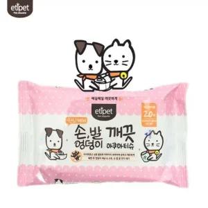 에티펫 손발엉덩이깨끗 20매 애견물티슈 강아지 애견물티슈 강아지 위생