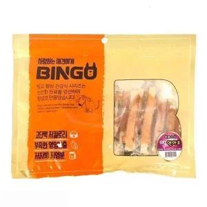 애견 건강 간식 빙고 닭고기 연어 스낵 400g 10팩 반려견용 영양