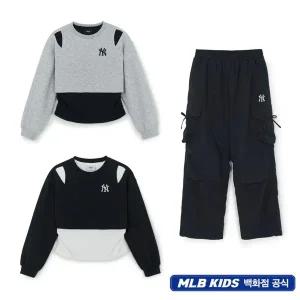 갤러리아 인기추천템)MLB키즈 스트릿여아  기모바지 여아셋업(7FMTB2554/7FWPB185