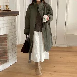 코넌트 루즈핏 롱 패딩 야상 점퍼 [4온스] 84571 빅사이즈 여성의류