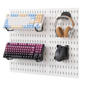 타공판 SET B 다기능 벽걸이형 페그보드 후크 및 정리함, 두꺼운 구조, 가정용품 보관함, 디스플레이 랙으로 사용 가능
