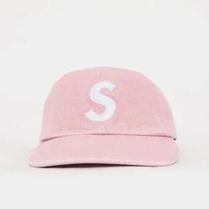 [슈프림]슈프림 25FW S로고 피그먼트 코티드 캔버스 6패널 공용 캡 FW25H85 LT PINK