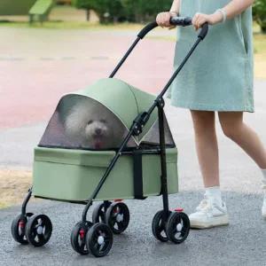 깅아지 웨건 소형견 중형견 반려동물 접이식 저상형 개모차