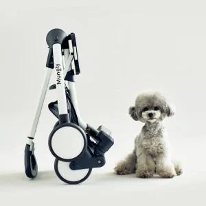 멍글리 1+1 버튼형 강아지유모차 일체형 경량 개모차 반려견