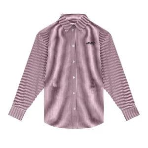 이자벨마랑 로고 프린트 버티컬 스트라이프 클래식 칼라 셔츠 CH0177FA B1I01I E