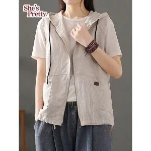 [쉬즈프리티]인스타린넨후드베스트_P396873505