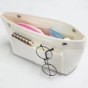 칸막이 수납 가방속가방 단추 소프트 이너가방