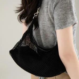 여름 비치 바캉스 휴가 메쉬 체인 그물 숄더백 가방