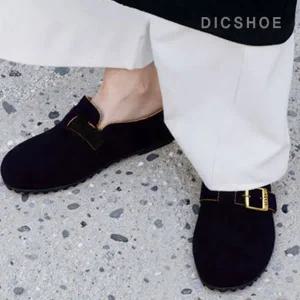 [딕슈] 여성 통굽 키높이 버클 스트랩 슬리퍼 5cm SPWS274