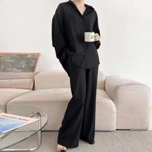 [나야홍]빅사이즈 510 빅셔츠밴딩팬츠세트 DARV538_P409552701