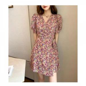 [라일리여성의류] Rly 하객원피스 랩원피스 A라인 플라워원피스 봄원피