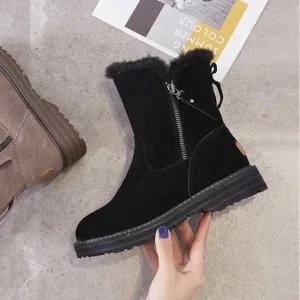 인기상품 여성 겨울 보세 슈즈 방한 털 퍼 안감 스웨이드 부츠 [WFJ9JXD_251103]