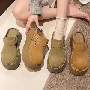 [라일리] Rly 여성 모던 2컬러 통굽 플랫폼 슬리퍼 LK BL  42202749)