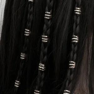 헤어 포인트 디스코 메탈 파이프 롤 헤어커프 핀