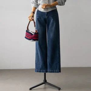 (안나앤모드) scoop 투버튼 기모 일자 데님 [데님DZX9]