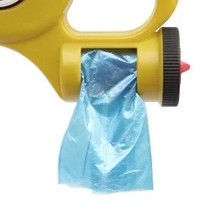 [콩심팥심]노랑 배변봉투 자동 플래시 리드줄 만능 애견 3in1