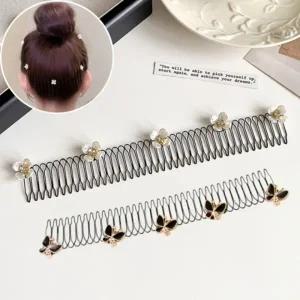 데일리 잔머리 클립집게 꽃장식 고정핀 머리핀 빗핀