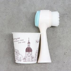 양면 얼굴 블루 페이스 도구 용품 모공 비누 해면 거품 세안 클렌징 솔 브러쉬 소품