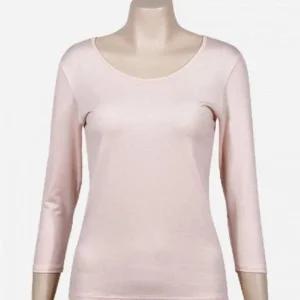 겨울 얇은내복 어른내복 여성 내복상의 8부 (49NJ7)