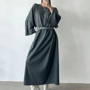 쉬폰 원피스 정장  셔츠 여자 롱원피스 하객 (494gI)