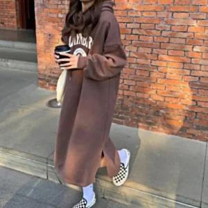 빅사이즈 캐주얼 루즈핏 후드 기모 겨울 여성 (49d3y)