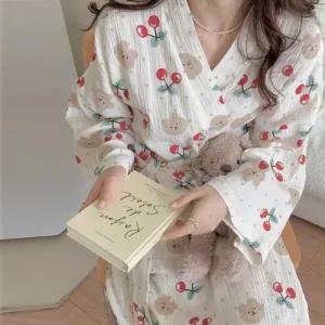 빅사이즈 로브 [위드기프트] 샤워가운 체리앤베어