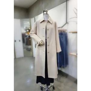 [갤러리아] ABFZ[3컬러]셔츠카라 버튼 모직 롱 코트(ABZ4HC02)