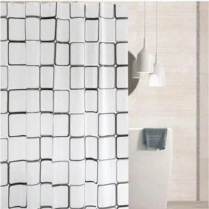 간이 샤워 체크 사이즈 화장실 욕실 커튼 빅